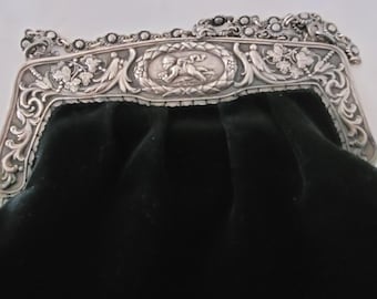 Gorham Sterling Purse with Cherubs Beutiful Antique