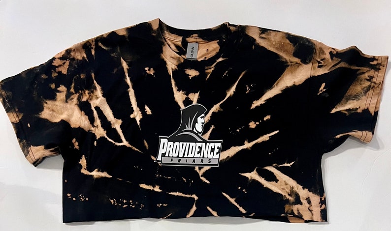 Providence Friars bleach black crop tee with logo