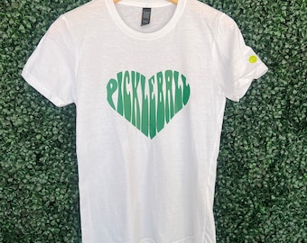Custom Pickleball Heart T-Shirt