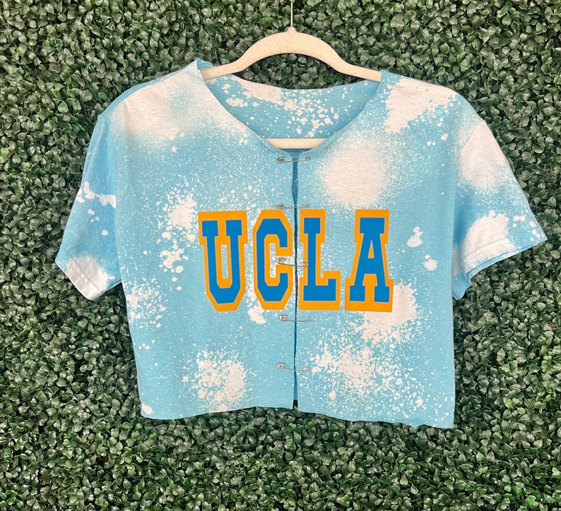 Custom College Cropped Safety Pin Tshirt for Any School / Etsy