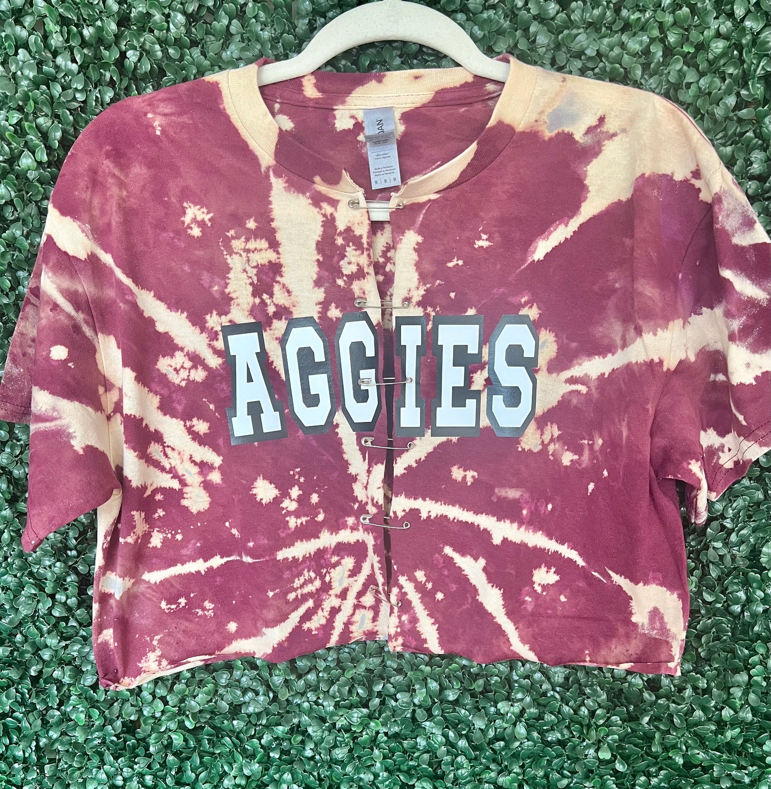 Custom College Cropped Safety Pin Tshirt for Any School / Etsy