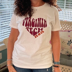 Custom Mom College/Sorority Heart  T-shirt. Custom College/Parent T-Shirt. Word in heart shirt for mom.