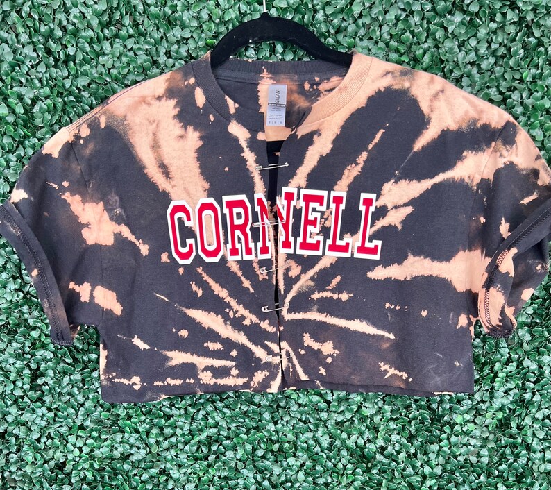 Custom College Cropped Safety Pin Tshirt for Any School / Etsy