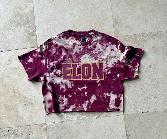College/ School/ Sorority/ Team Bleach crop tee or T-shirt with custom text or logo.