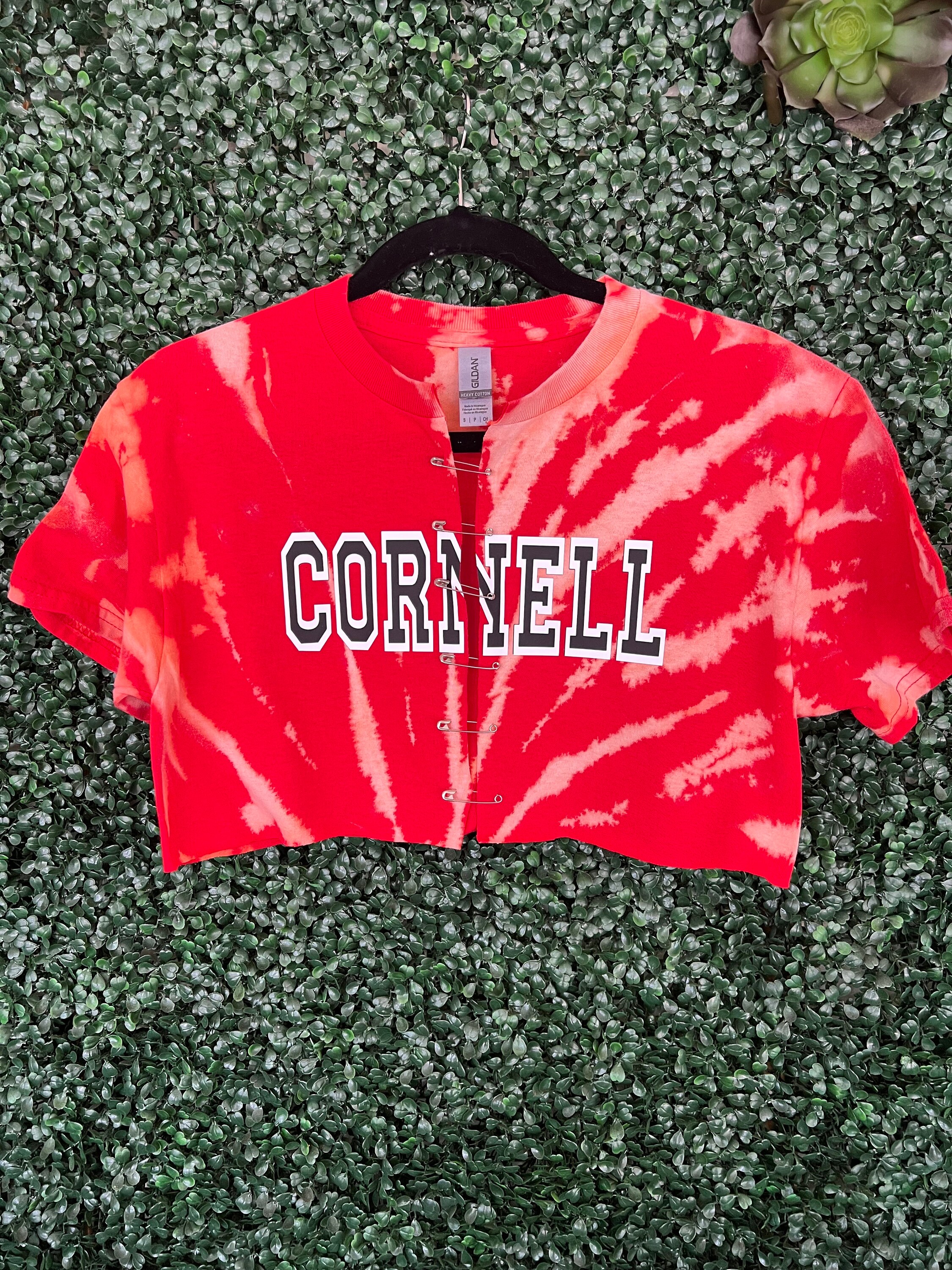 Custom College Cropped Safety Pin Tshirt for Any School / Etsy