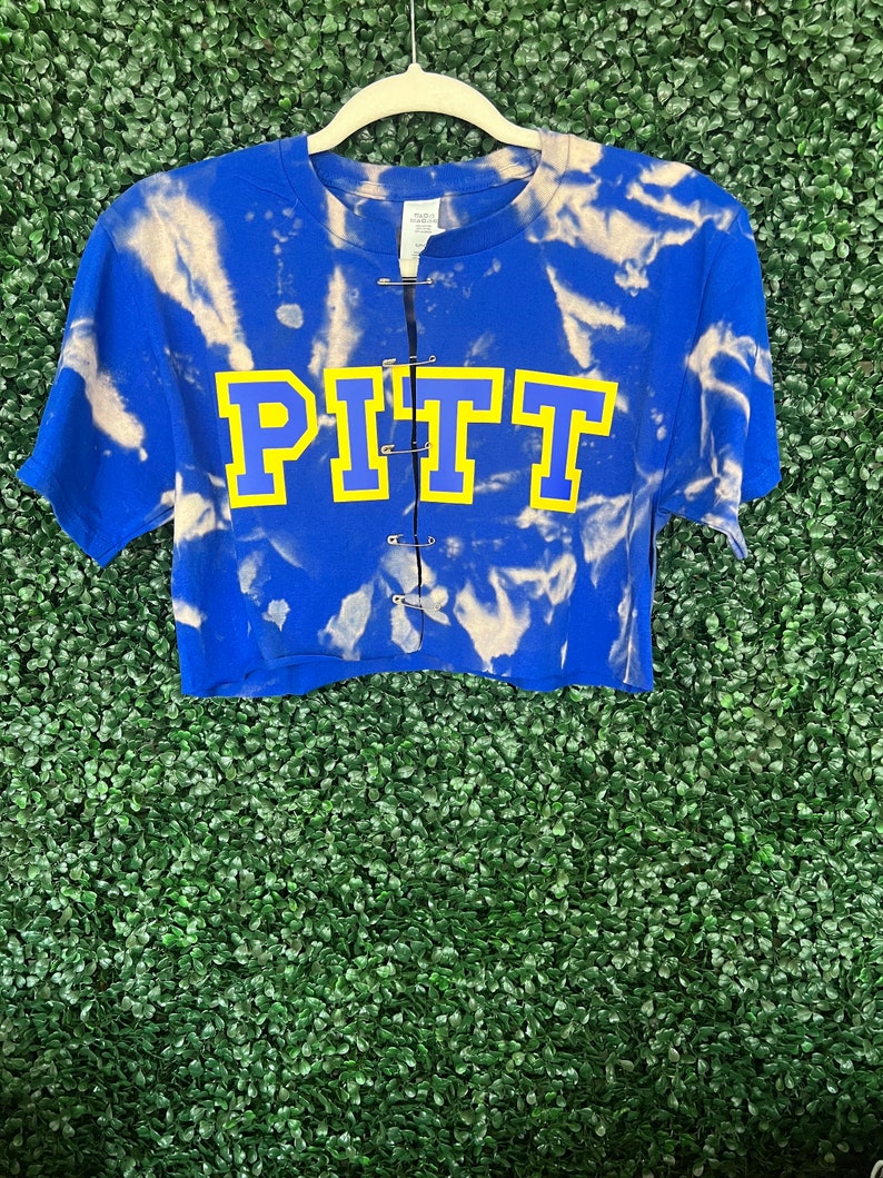 Custom College Cropped Safety Pin Tshirt for Any School / Etsy