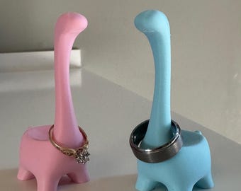 Ringosaurus Ring Holder | Jewelry Display | Trinket Dish |  Engagement Gift | Variety of Colors | 3D Printed