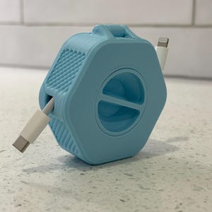 Portable USB Cable Winder | 3 Sizes Available | Many Colors | Tangle-Free Cable Management | Cable Keeper | Great for Travel | 3D Printed