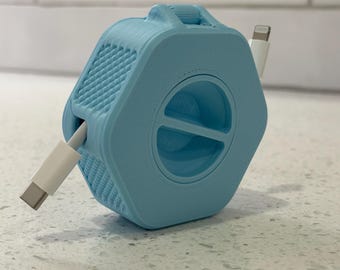 Tragbare USB-Kabelaufwicklung | 3 Größen erhältlich | Viele Farben | Verheddertes Kabel-Design | Kabelbinder | Ideal für Reisen | 3D Gedruckt