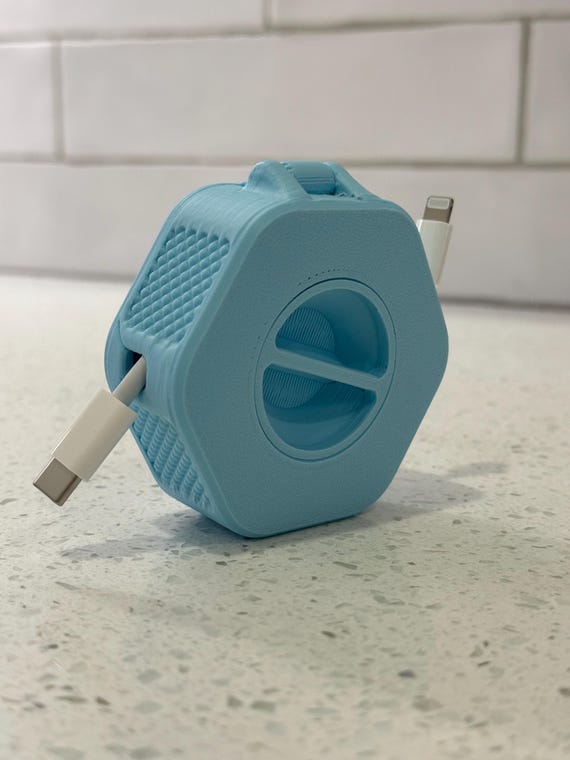 Portable USB Cable Winder | 3 Sizes Available | Many Colors | Tangle-Free Cable Management | Cable Keeper | Great for Travel | 3D Printed