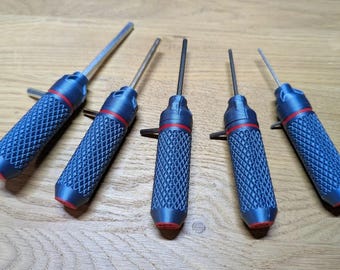 EZ-handgrepen inbussleutel | Set van 5 maten | 1,5 mm,2 mm,2,5 mm,3 mm,4 mm | Gebruiksvriendelijke inbussleutels | Ideaal voor in je gereedschapskist | Nieuwe kleuren | 3D-geprint