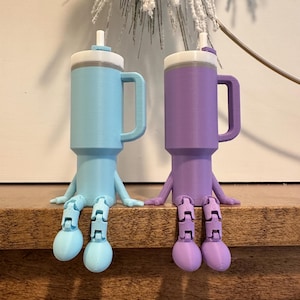 Gelenk Stanley Becher | Tumbler Schlüsselanhänger | Drehbares Top | Mini Aufbewahrungskapsel | Flexi Stanley | Spaß Geschenk | Benutzerdefinierte Farben | 3D Gedruckt