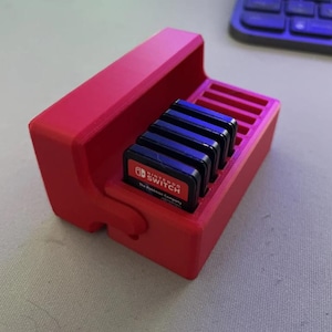 Uchwyt na gry Nintendo Switch | 10 gniazd do przechowywania | Przechowywanie gier | Organizacja kartridży | Konsole do gier | Różne kolory | Drukowane w 3D