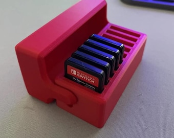 Nintendo Switch 2/1 gamehouder | 10 opbergvakken | Game-opslag | Cartridge-organisatie | Gameconsoles | Diverse kleuren | 3D-geprint