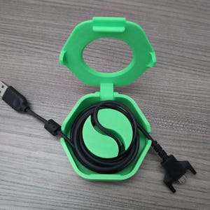 Portable USB Cable Winder | 3 Sizes Available | Many Colors | Tangle-Free Cable Management | Cable Keeper | Great for Travel | 3D Printed image 3