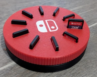 Nintendo Switch 2/1 Game Carousel | 10 Game Storage Slots | Gaming Organization | Game Console Cartridges/Game | Roulette Wheel | 3D Printed