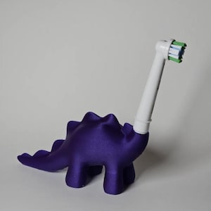 Oral-B Dinosaur Brush Head Holder | Bathroom Organizer | Oral B Electric Toothbrush Head Holder | Custom Colors | 3D Printed