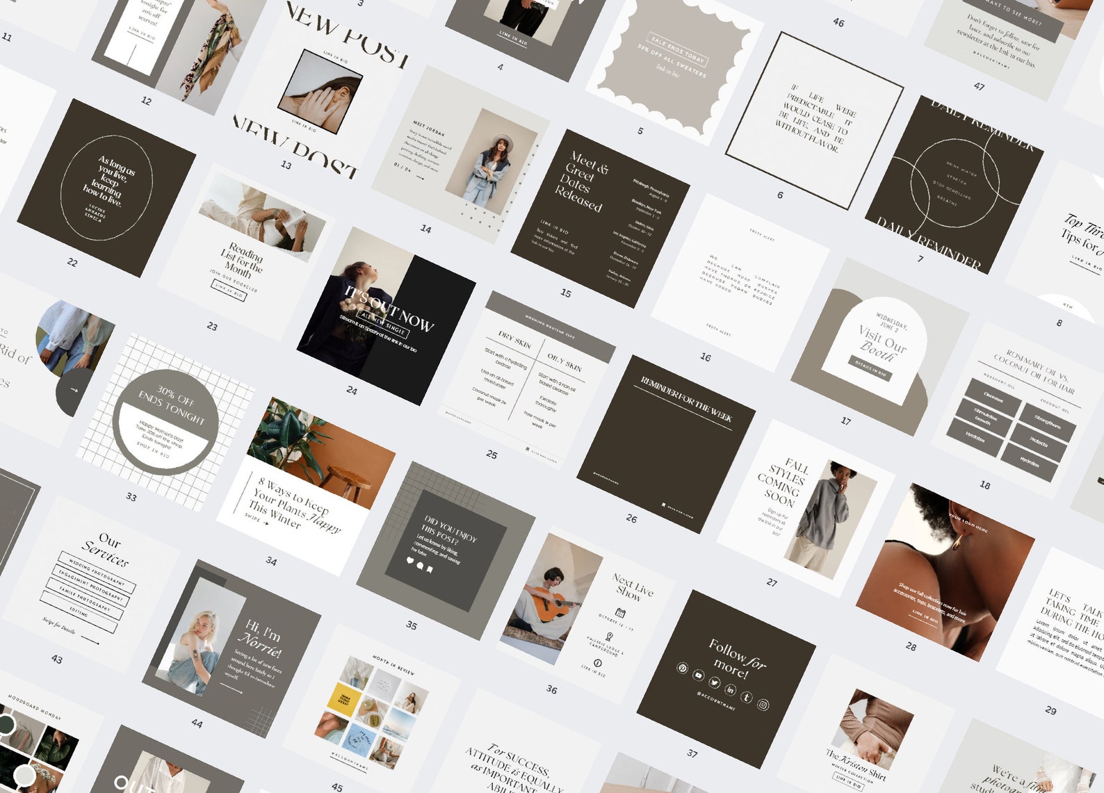 50+ Social Media Canva Templates | Luxe & Minimal Canva Social and ...