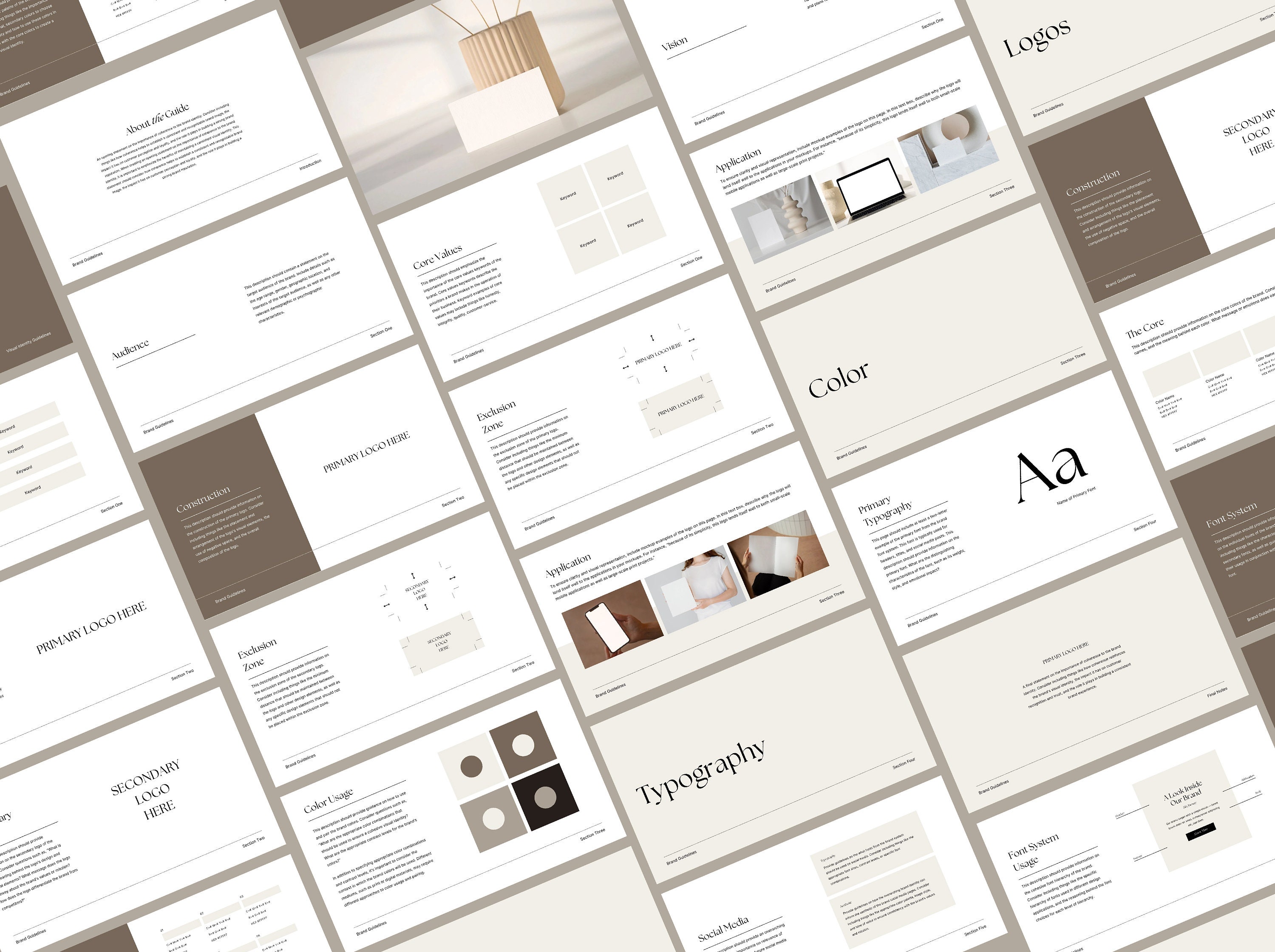 Brand Guidelines Canva Template 32 Pages Video Walk-through Elevated ...