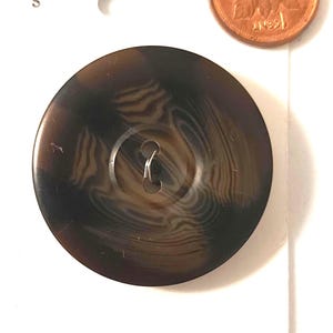 Brown Buttons, Large, Turtle Shell Look, 2-hole