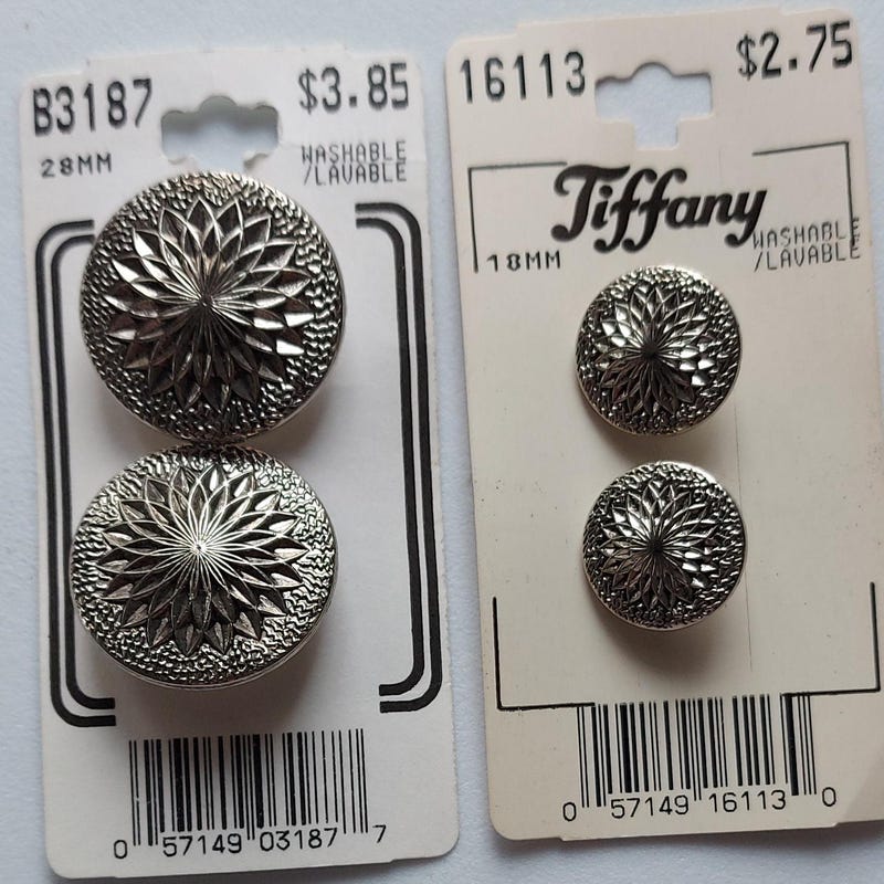 Silver Buttons - Etsy