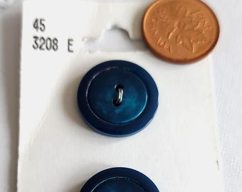 Dark Blue Buttons, 2-hole, sew-through
