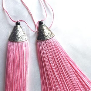 Tassels - Silk Thread - 3.5 inch Ornaments, Pink, Purple, Magenta