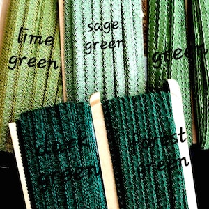 Scroll Gimp - Upholstery Trim, Various  Shades of Green, Wavy, 1960s Vintage, Sold by Yard