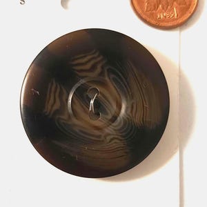 Brown Buttons, Large, Turtle Shell Look, 2-hole