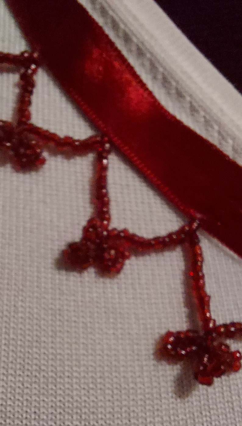 Red Fringe Seed Beads image 7