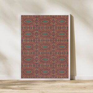 Vintage Textile Wall Art | 70s vintage printable | digital download | vintage boho decor
