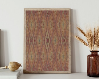 Vintage Textile Print | 70s pattern wall art | Vintage boho decor | digital print