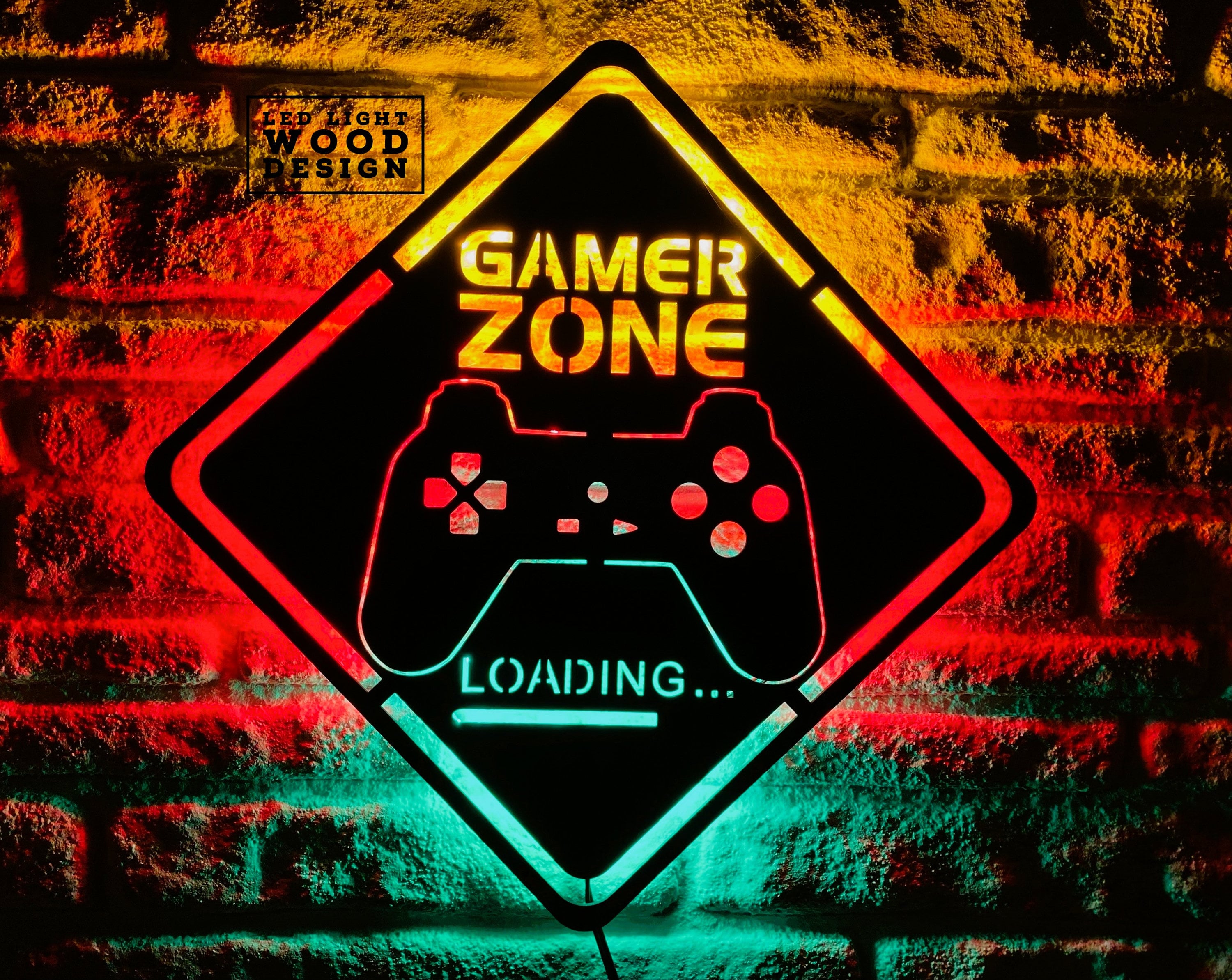 Gamer Zone Led Sign Gaming Room Decor Game Room Decor Game - Etsy