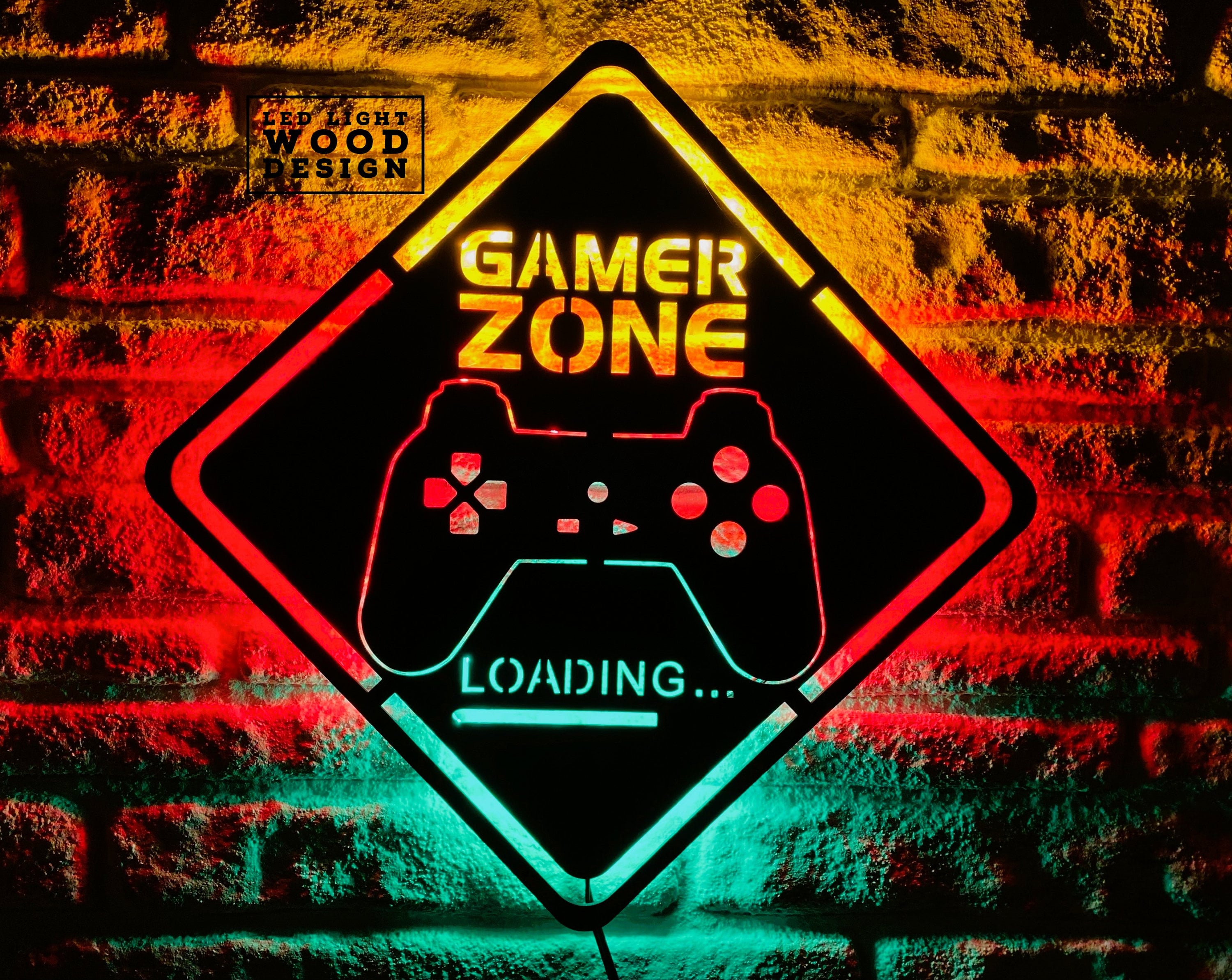 Acheter Gamer Zone mur Led néon veilleuse lampe décoration mur Art tenture  murale néon lampe décor à la maison