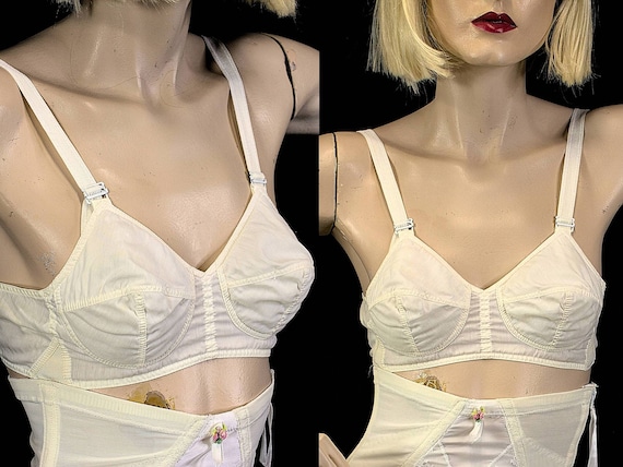 Warners Bra, Vintage Lingerie, White Bra, Retro Lingerie, Wireless