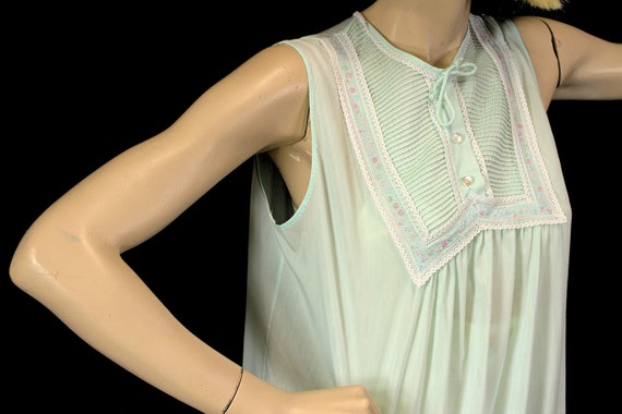 Vintage Barbizon, mint green, nightgown, 1960s li… - image 8