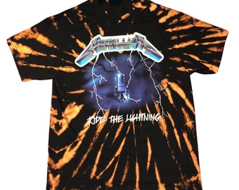 Metallica - Ride the Lightning - Reverse-Dye T-shirt - Vuxenstorlekar - Unisex - Officiellt Licensierad
