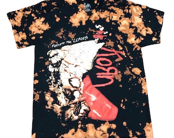 NEW DESIGN - Custom KoRn Follow the Leader Scrunch Reverse-Dye T-Shirt - 100% Cotton (super soft) - Adult Unisex Sizes - Officially Licensed