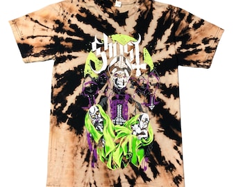 Ghost Band Demon Babies Spiral Reverse-Dye T-Shirt - Unisex Adult Sizes - 100% Cotton - Officially Licensed