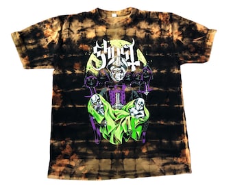 Ghost Band Demon Babies Tie-Dye Reverse-Dye T-Shirt - Unisex Adult Sizes - 100% Cotton (super soft) - Officially Licensed