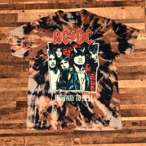 AC/DC ACDC Highway to Hell Tie-Dye Band T-Shirt - Unisex Adult Sizes - Officially Licensed