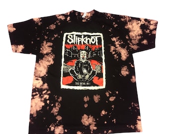 Slipknot - Clown - Tie Dye Reverse-Dye T-Shirt - Unisex Adult Size XL - Officially Licensed