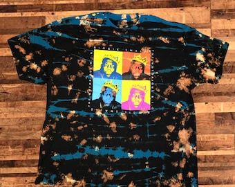 Custom - Notorious BIG Biggie Smalls Crown Art Tie-Dye Reverse-Dye T-Shirt - Size 3XL -Officially Licensed