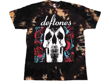 NY Anpassad Deftones Reverse-Dye T-shirt - Minerva - Supermjuk - Unisex Vuxenstorlekar - Officiellt Licensierad