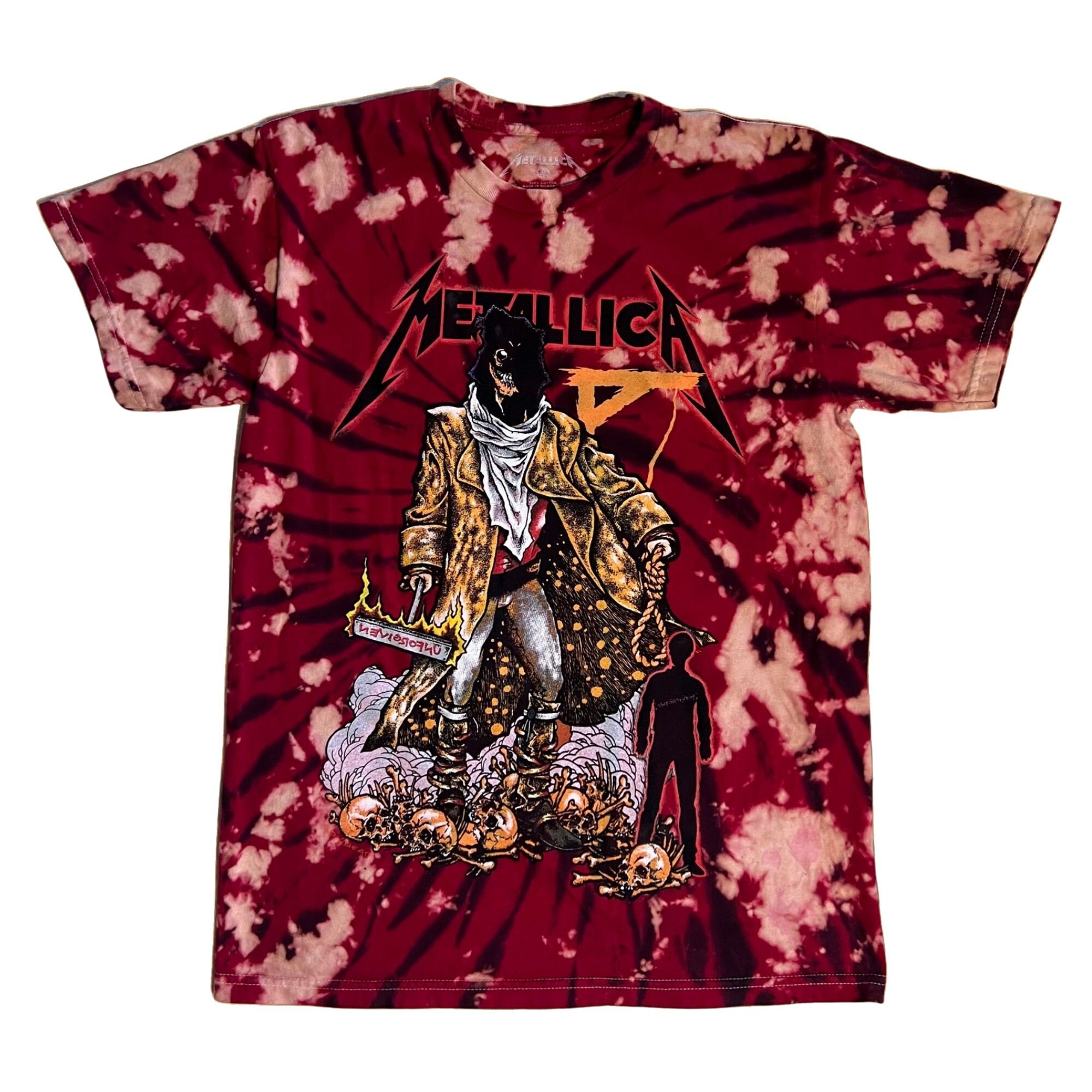 Tie dye metallica on sale shirt