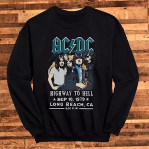 AC/DC ACDC Highway - Crew Neck Sweatshirt Adult Sizes Unisex - Officially Licensed