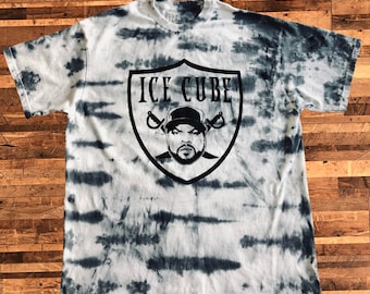 Custom Ice Cube Raiders Tie-Dye T-shirt Adult Size L - Officially Licensed