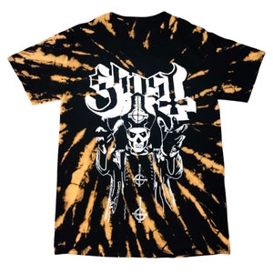 Ghost Band Tie-Dye Reverse-Dye Spiral T-Shirt - Unisex Adult Sizes - Officially Licensed