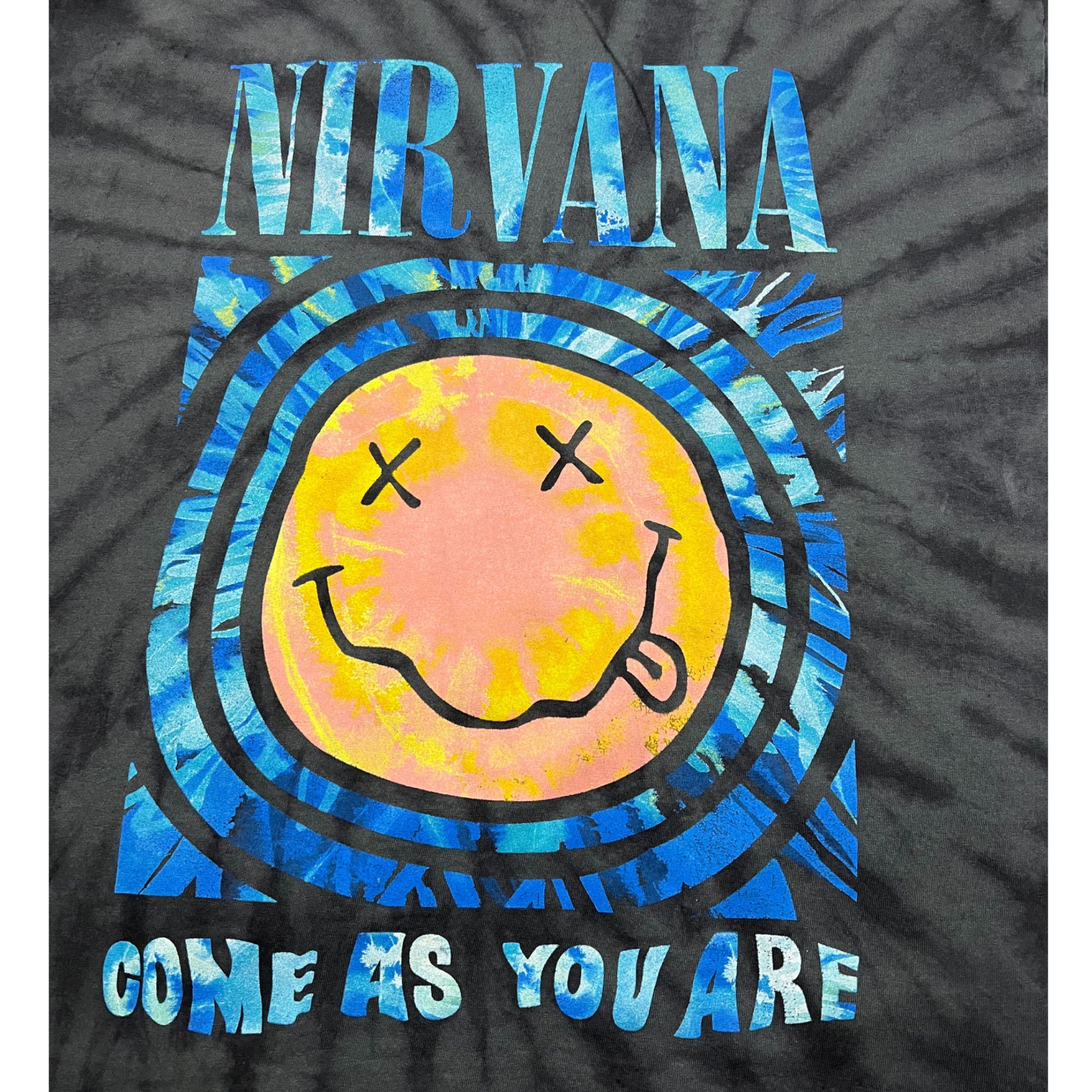 Custom Nirvana Smiley - Come as You Are - Charcoal / Black