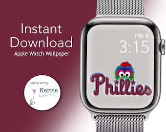 Tapeta zegarka Apple Watch Phillies, tarcza zegarka Phillies, ekran blokady zegarka Phillies